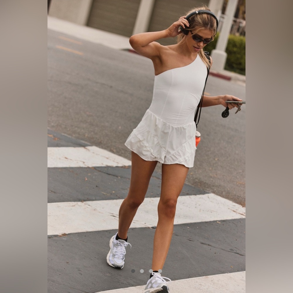 NWT free people movement show out romper white